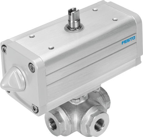 ball valve actuator unit VZBA-1"-GGG-63-32L-F0405-V4V4T-PP30-R-90-C