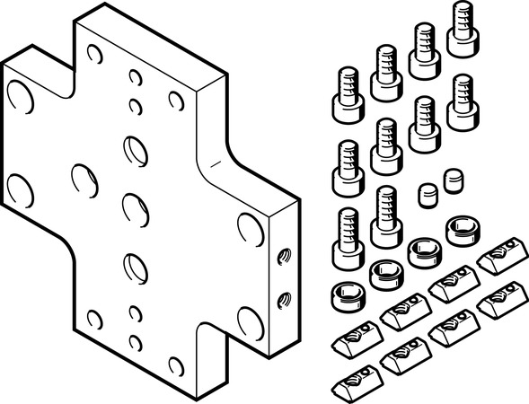 Cross connecting kit HMVK-DL25-DL18/25