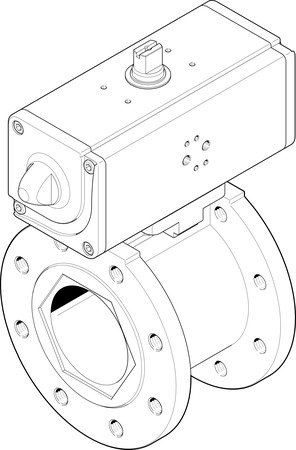 ball valve actuator unit VZBC-100-FF-16-22-F0710-V4V4T-PP240-R-90-C