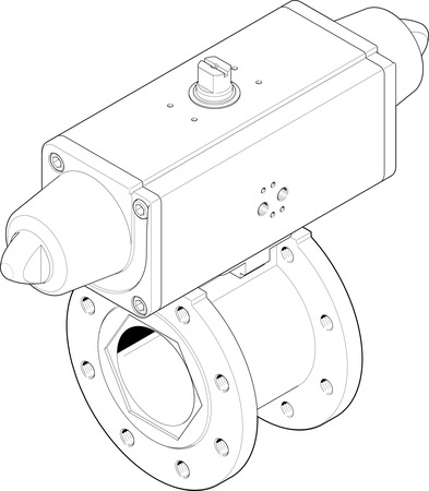 ball valve actuator unit VZBC-100-FF-16-22-F0710-V4V4T-PS240-R-90-4-C