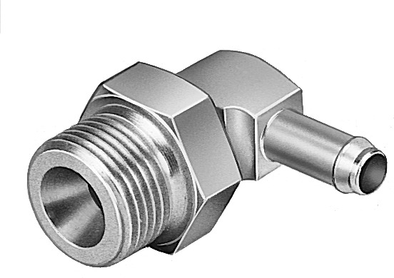 Barbed elbow fitting LCN-1/4-PK-4
