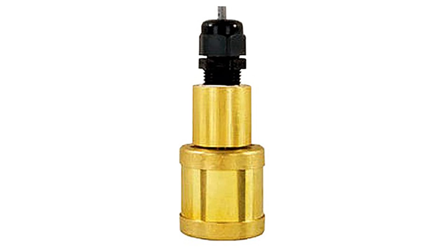 Gems Sensors LS-750 Series Vertical Brass Float Switch, Float, 7.62m Cable, SPST NC